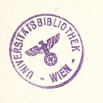 Fig. 1: National Socialist stamp of the Library of the University of Vienna
