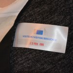 Besucherbadge der Europäischen Kommission