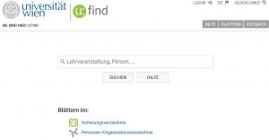 (c) Universität Wien ufind