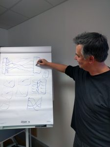 "KWYRWTS – Know what you really want to say. Wenn ich Tattoos mögen würde, dann hätte ich diesen Slogan am Oberarm", sagt Walter Longauer, Experte in Sachen Infografiken. (© Hanna Möller)