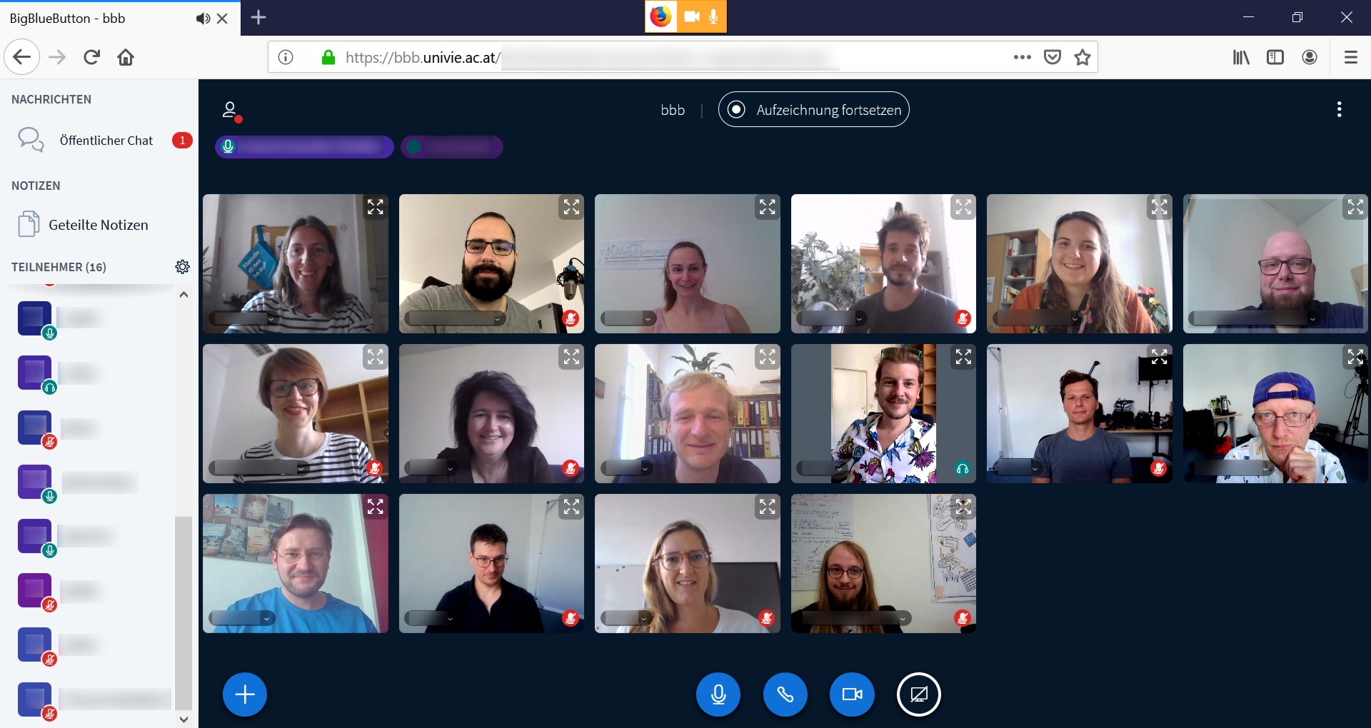 Virtuelles Teammeeting