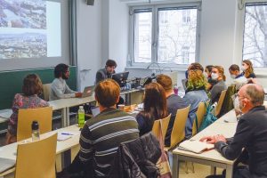 The students sitting in a course on visual methods and ethnographic research