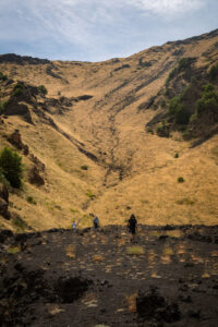 Foto des Abstiegs vom Etna